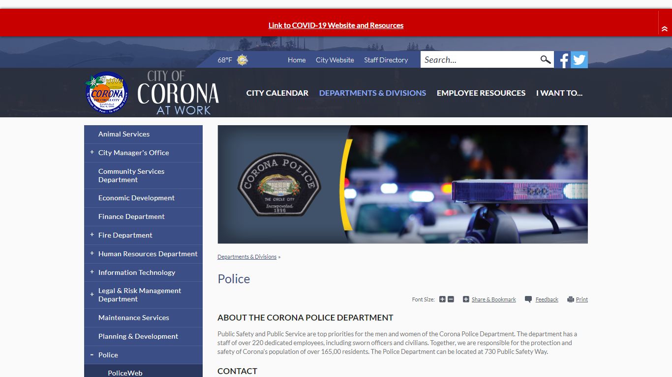 Police | Corona, CA Intranet